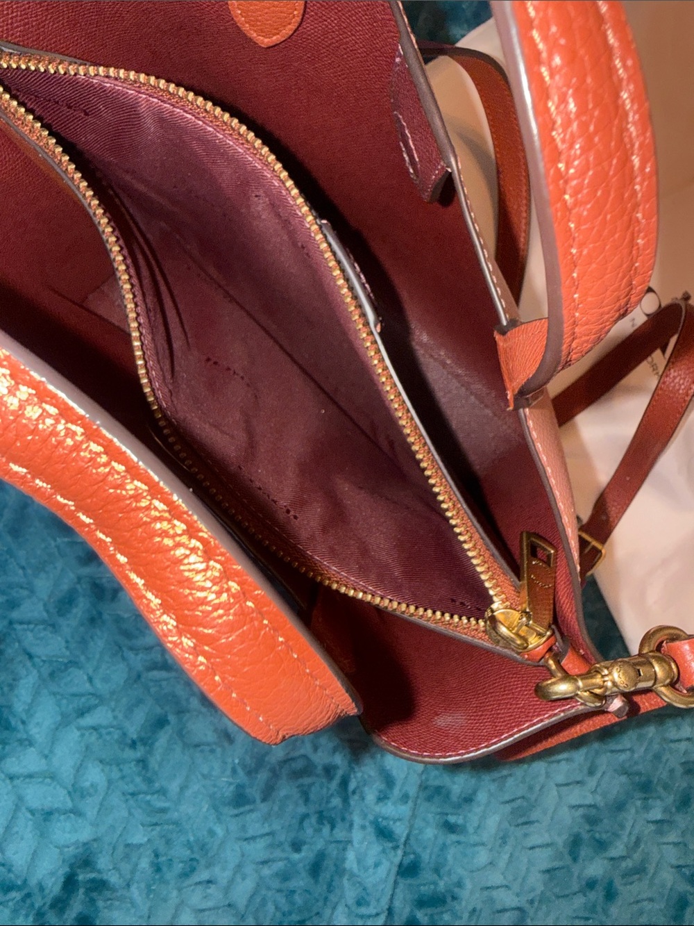 Coach Willow Tote 24 - Light Coral Multi Colorblock Leather - Picture 7 of 11